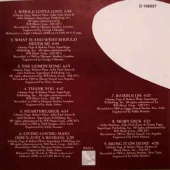 led zeppelin 2 1994 remastered bmg club cd - zoso jimmy page heartbreaker coda - Picture 2 of 5